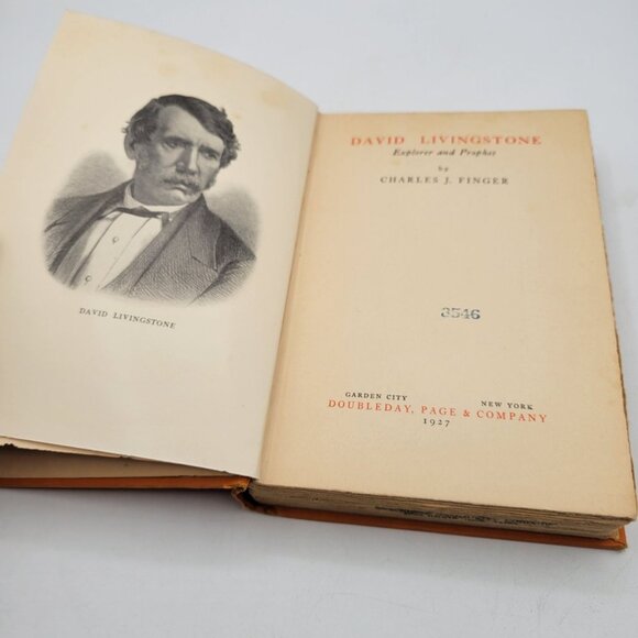 David Livingstone Explorer & Prophet by Charles Finger Vintage 1927 Hardcover - Picture 7 of 9